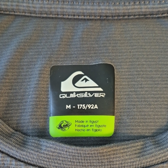 Quiksilver 50+ UPFProtection Long Sleeve Charcoal Tee NWT Size Medium - Picture 3 of 16
